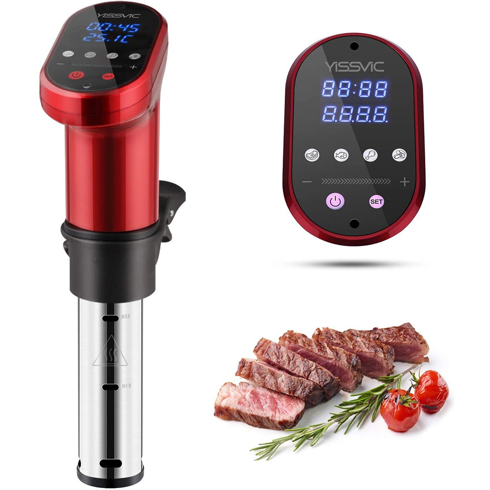 YISSVIC Sous Vide Cooker 1000W Immersion Circulator Sous Vide Vacuum Heater  Accurate Temperature Digital Timer Ultra Quiet Working Cooker Red – YISSVIC