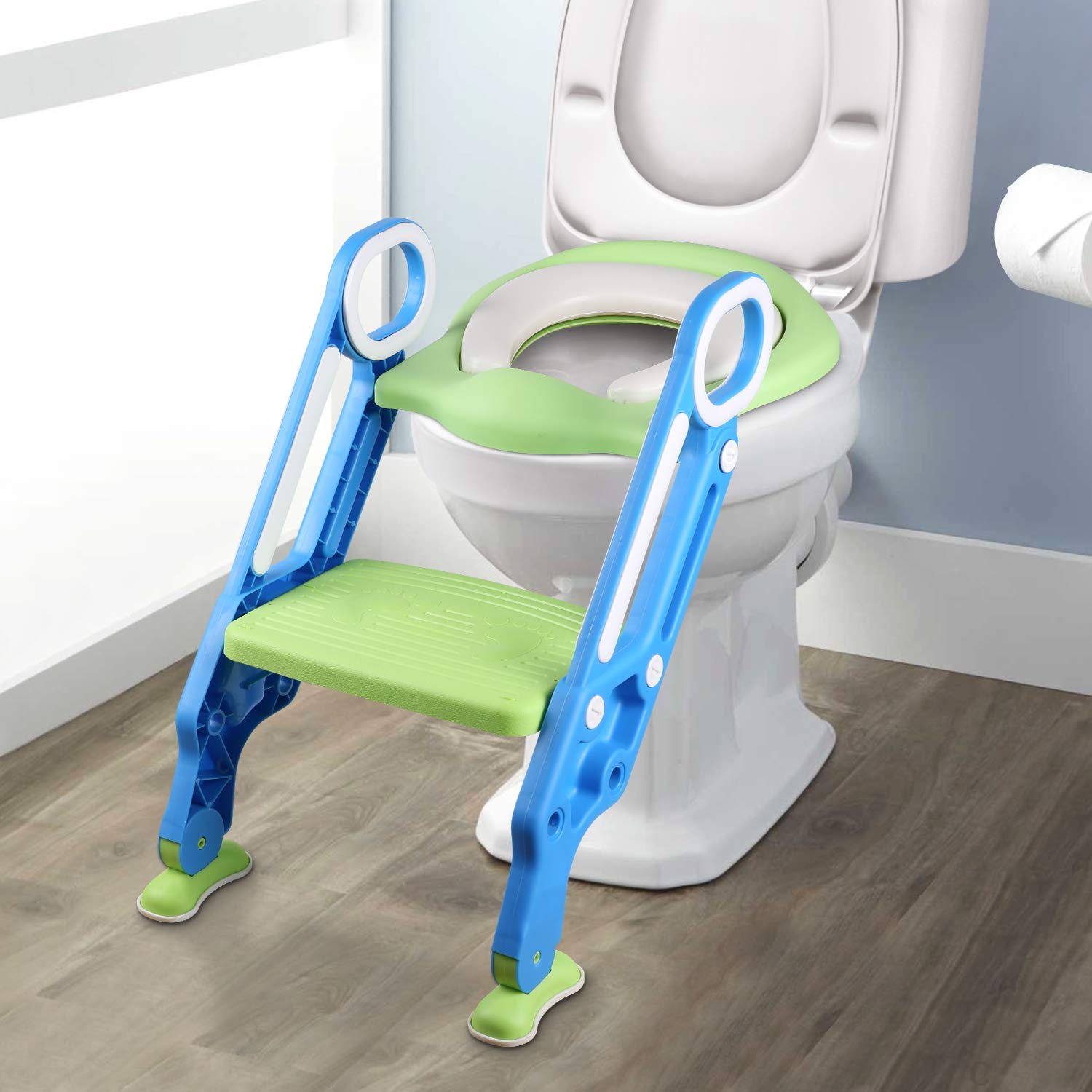 Yissvic Potty Training Toilet Seat With Step Stool Ladder For Kids And